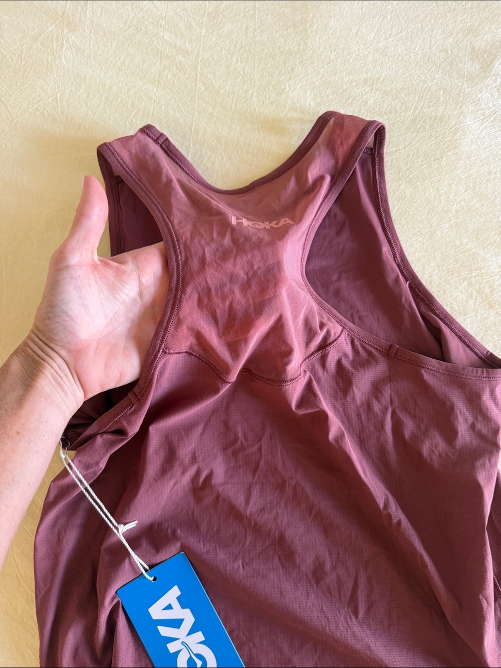 Hoka Women's Burgundy Performance Tank Top - Picture 4 of 4